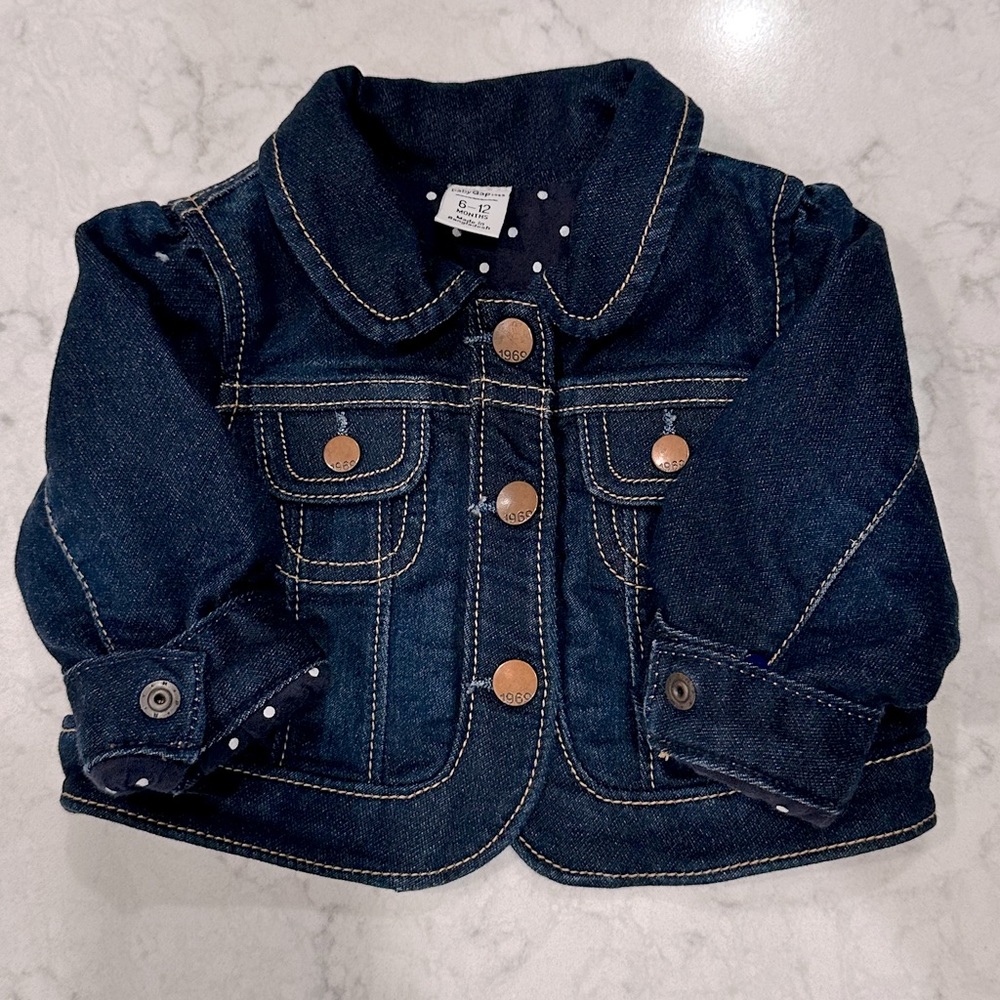 babyGap Girls Denim Jacket; 6-12mos